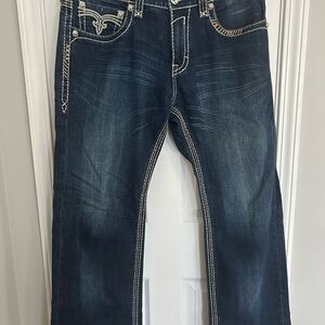 Rock Revival Pablo Men's Dark Blue Jeans